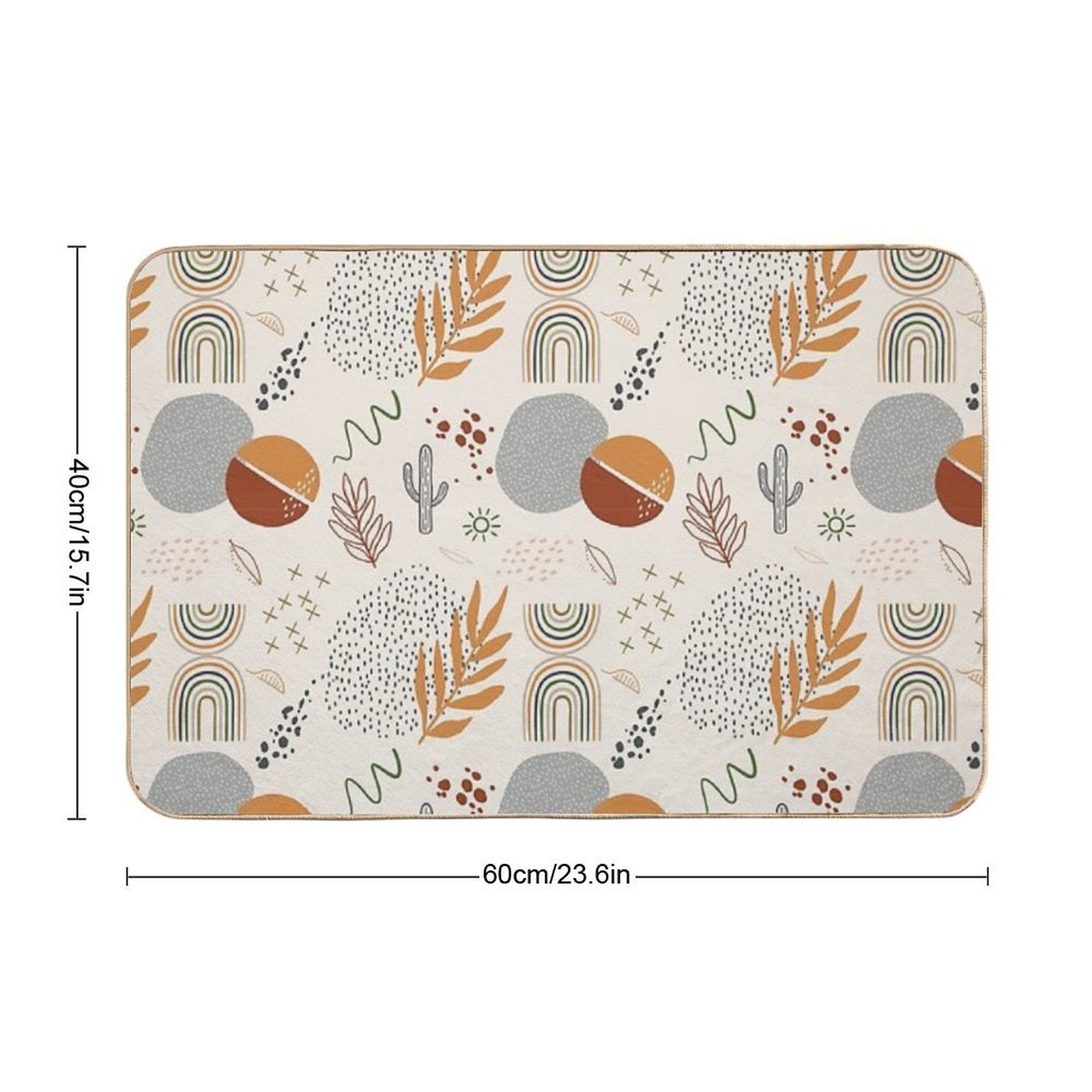 Fun Boho  Stain-Proof Bath Mat