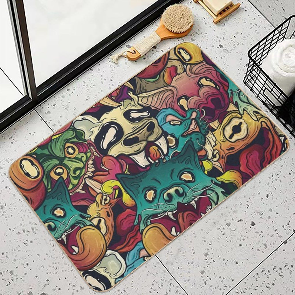 Animal Chaos  Absorbent Bath Mat