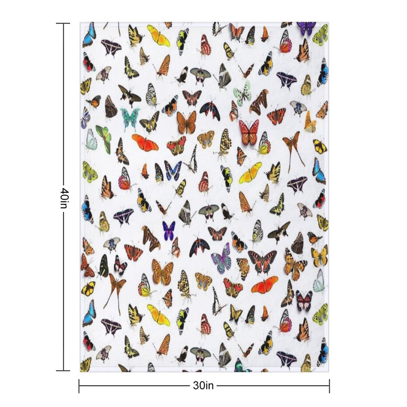 Lovely Colorful Butterflies Quick-dry Throw Blanket