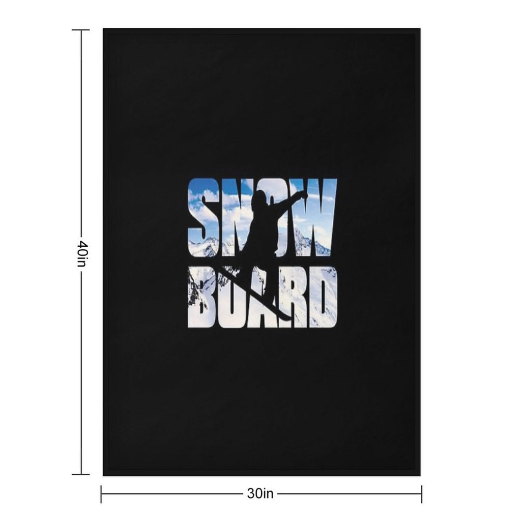 Snowboard Eco-conscious Throw Blanket