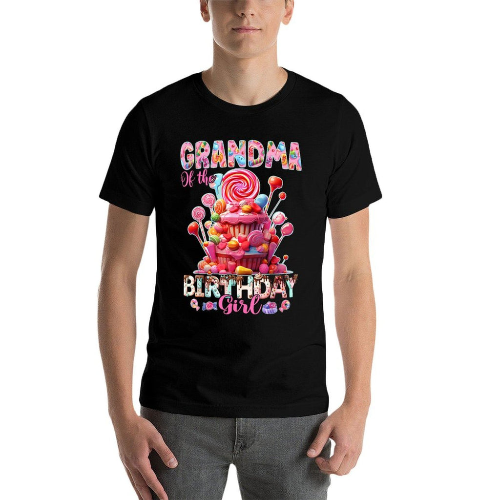 Grandma of The Birthday for Girl Sweet Candy Matching Family  Durable T-Shirt