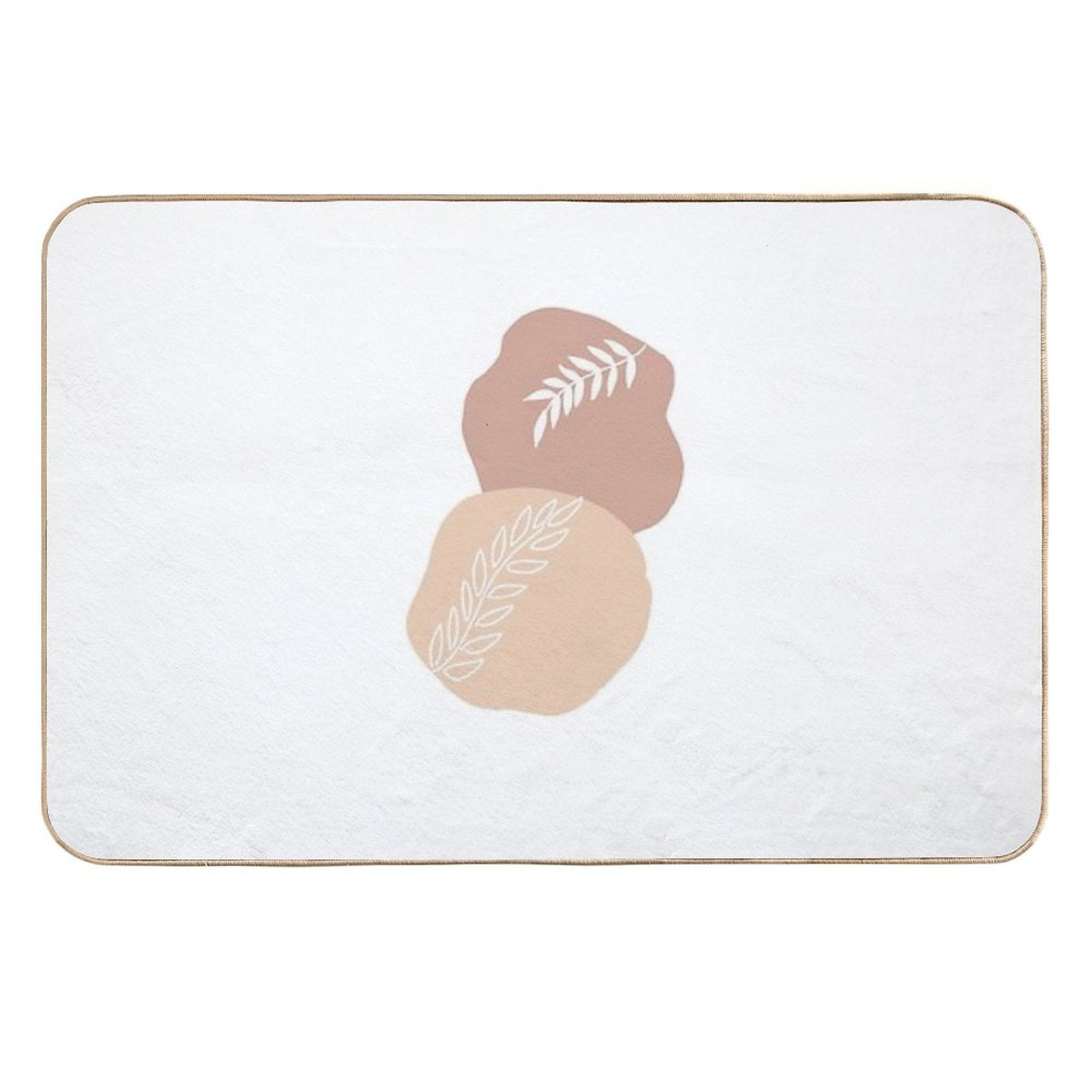 Brown Abstract Art  Fade-Resistant Bath Mat