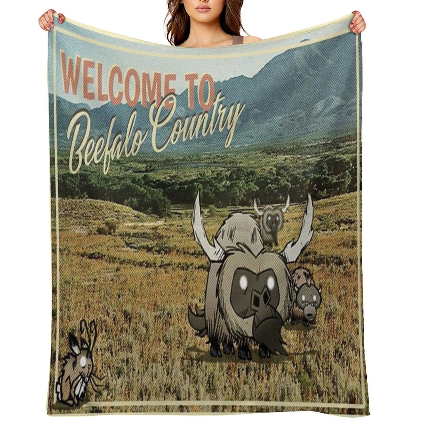 Beefalo Country - Dont Starve Quick-dry Throw Blanket