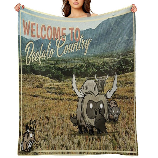 Beefalo Country - Dont Starve Quick-dry Throw Blanket