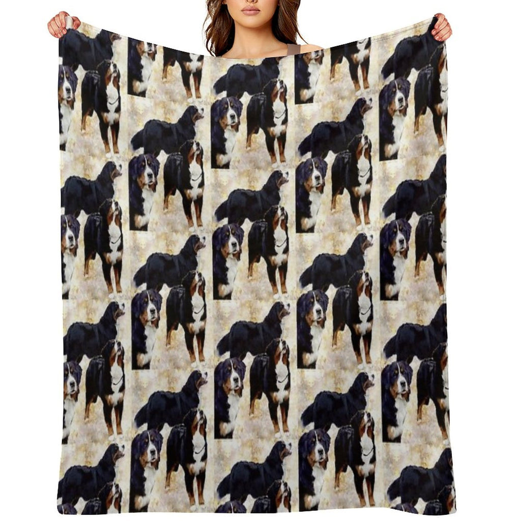 Bernese Mountain Dog Shrink-resistant Throw Blanket