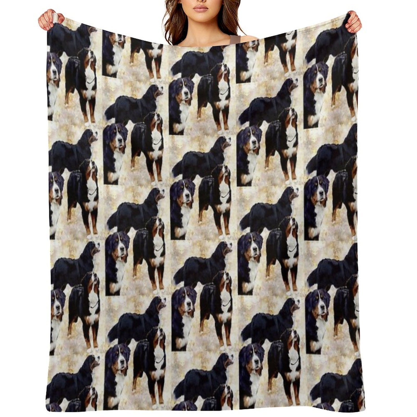 Bernese Mountain Dog Shrink-resistant Throw Blanket