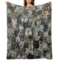 Cat You Can See Sustainable Throw Blanket