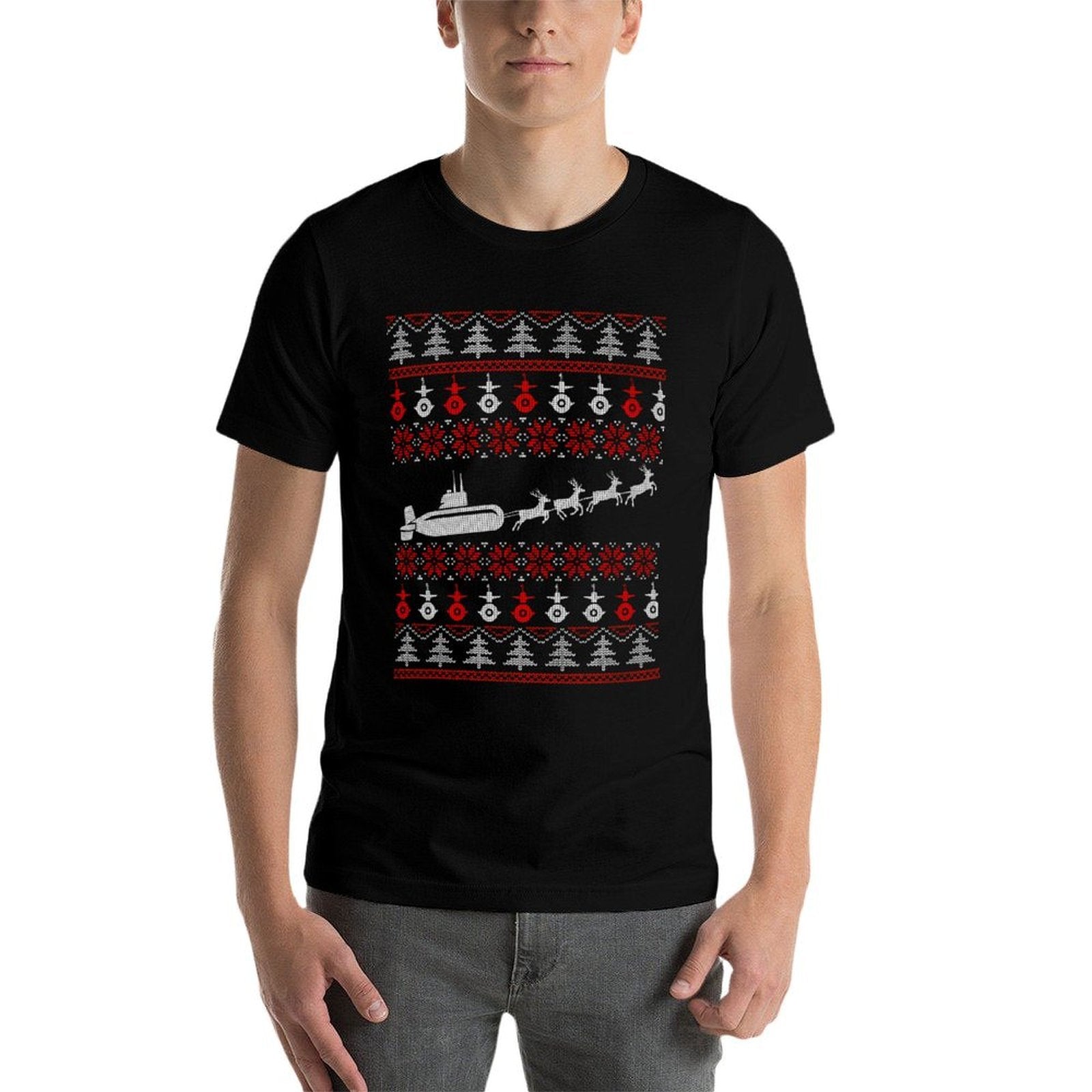 Submarine Service Submariner Christmas Ugly Xmas Sweater Sweatshirt  Soft T-Shirt