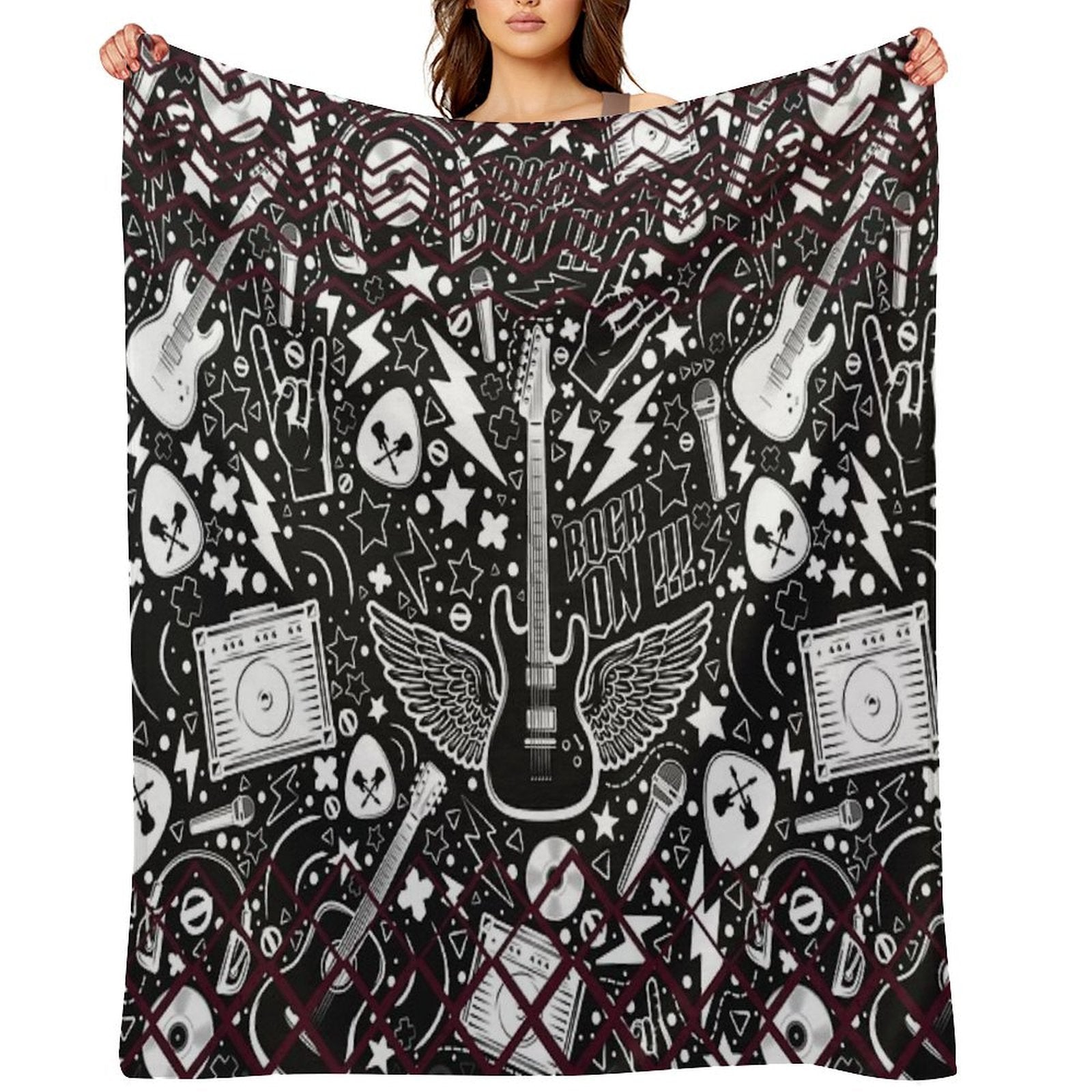 Rock Stampade Multi-functional Throw Blanket
