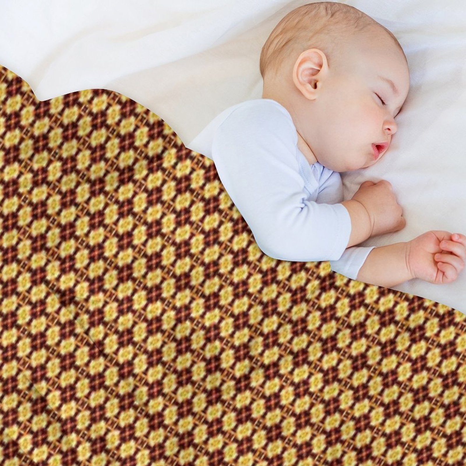 Bright Fiery Flowers Easy Care Throw Blanket