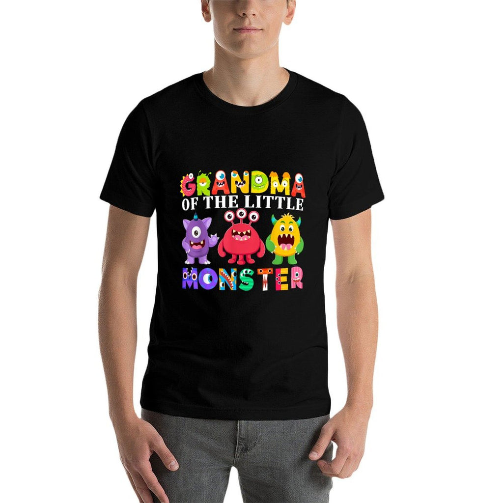 Grandma Of The Little Monster Birthday Party Family Monster  Slim-fit Cut T-Shirt