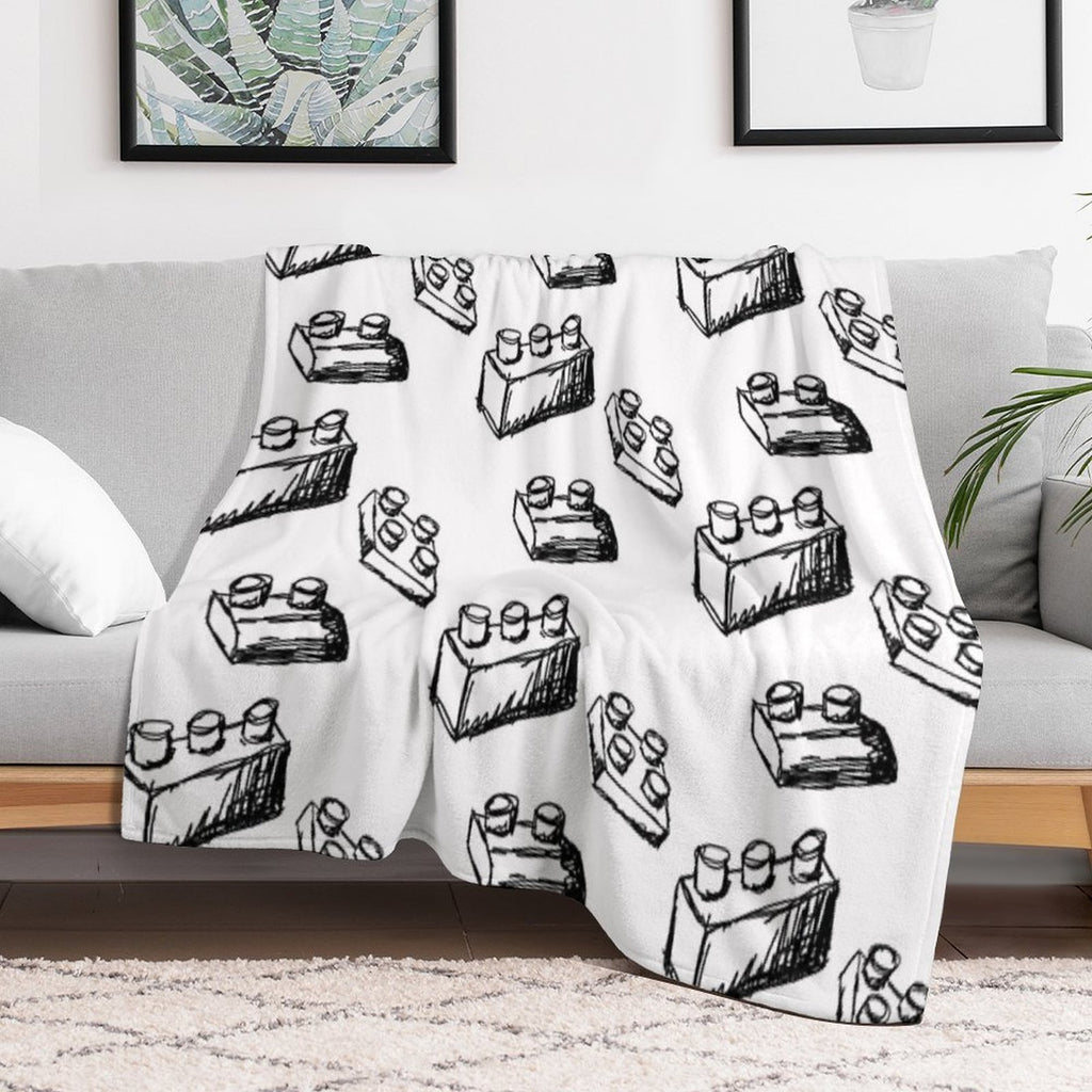 Building Blocks Velvety-soft Throw Blanket