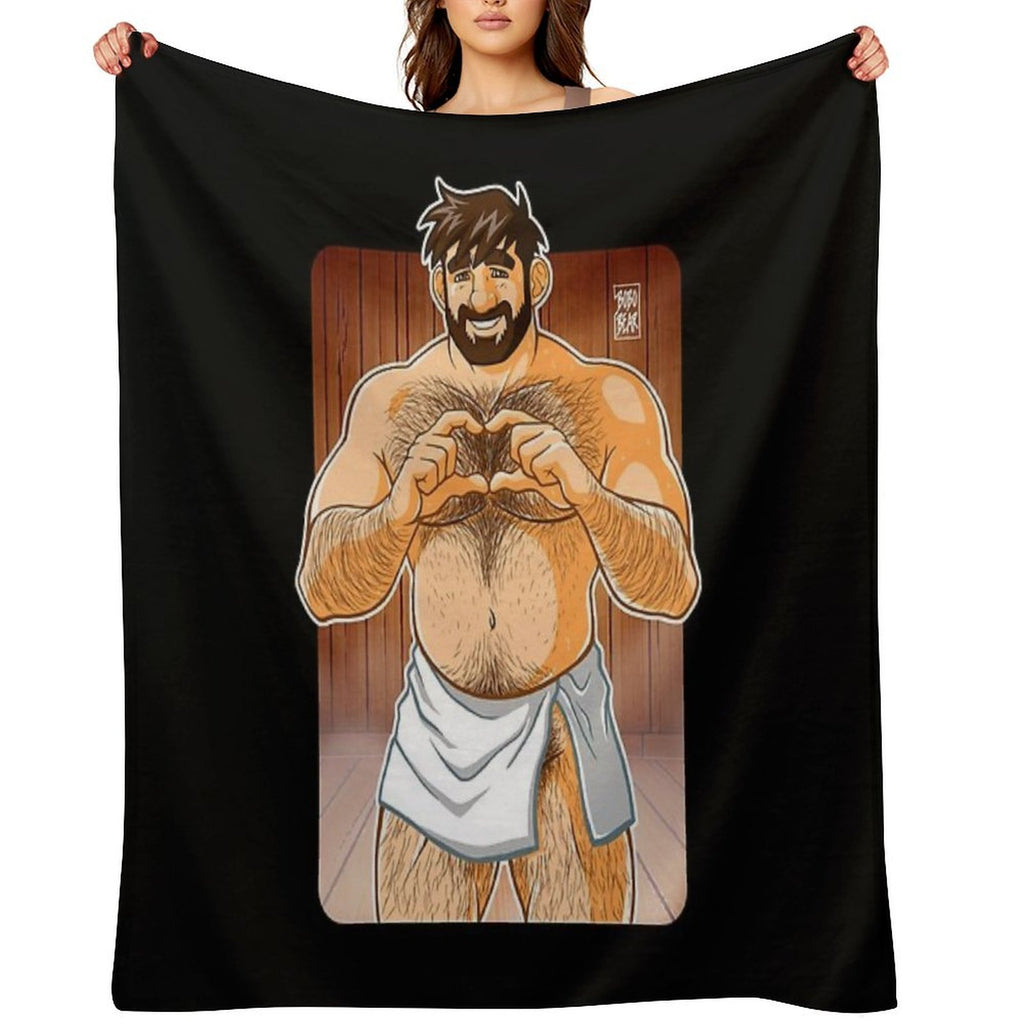 ADAM LIKES SAUNAS Easy Care Throw Blanket