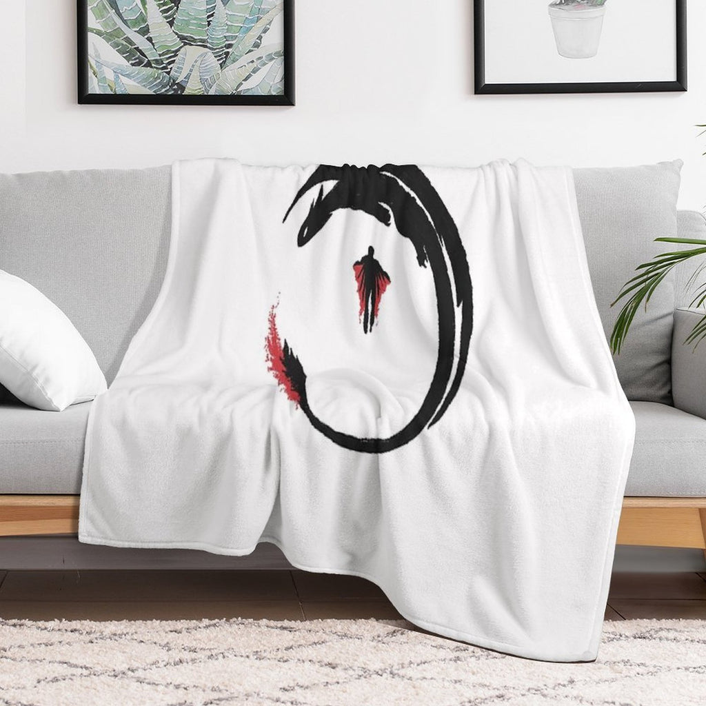 Dragon Rider Plush Throw Blanket