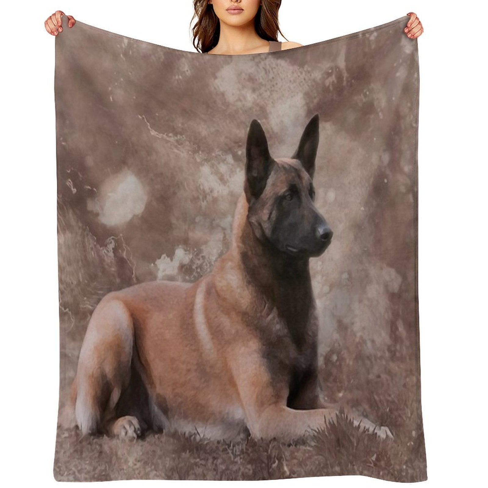 Malinois  Belgian Shepherd - Mechelaar Lightweight Throw Blanket