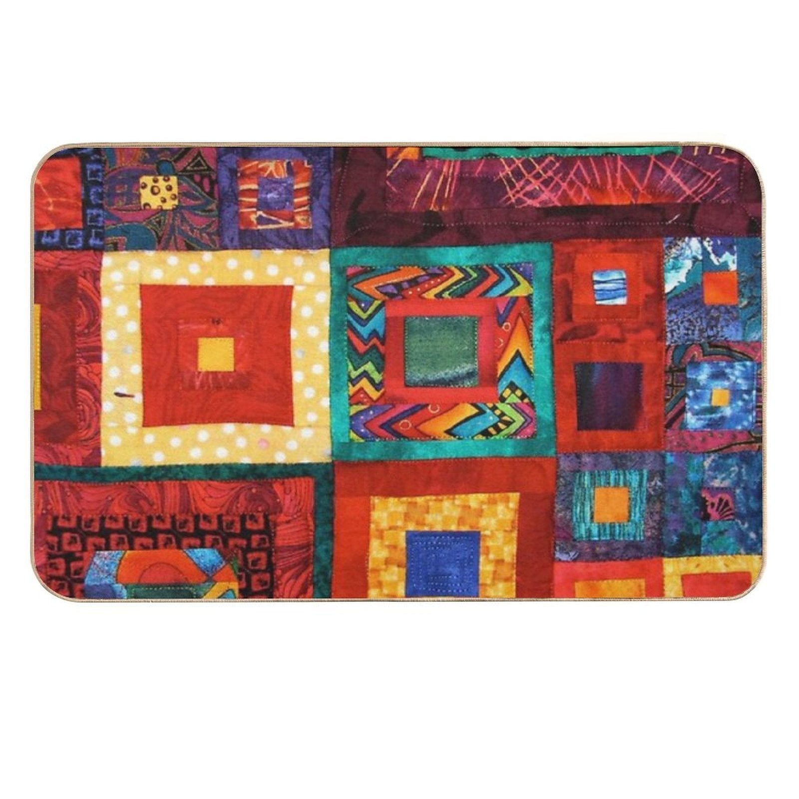 Vintage Design, Multi-culture  Non-Slip Bath Mat