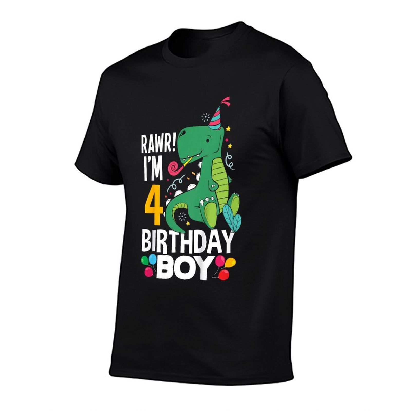 Kids 4th Birthday Boys 4 Year Old Birthday Boy T Rex Dinosaur  Affordable Price T-Shirt
