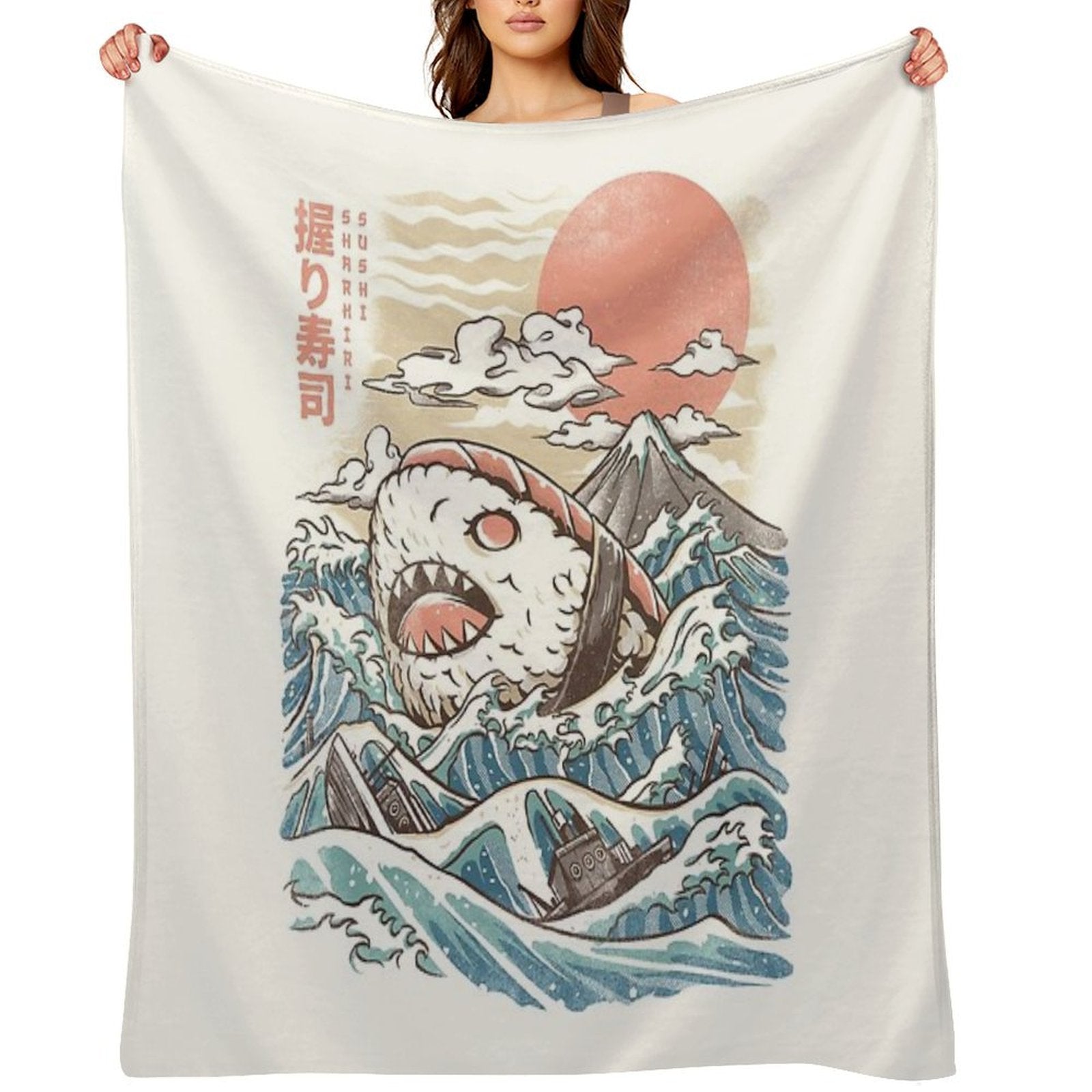 Sharkiri Sushi Versatility Throw Blanket