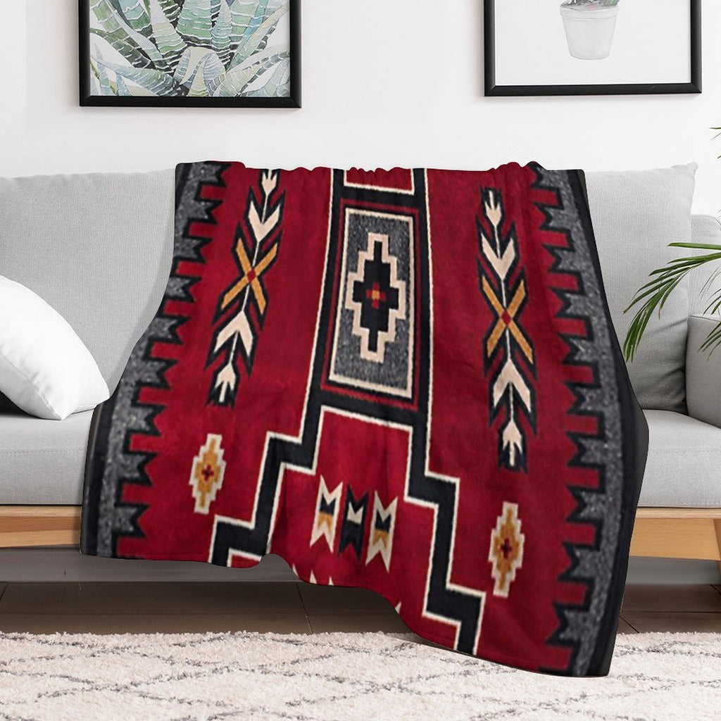 Navajo Blanket,southwestern Art,native American Art,indian Art,arizona,dessert,geometric Pattern,bow And Arrows,cowboys And Indi Premium Throw Blanket