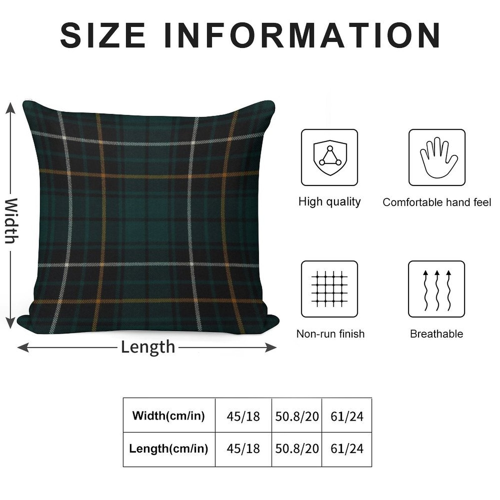 MacAlpine Scottish Tartan Soft Warmth Comfort Throw Pillow
