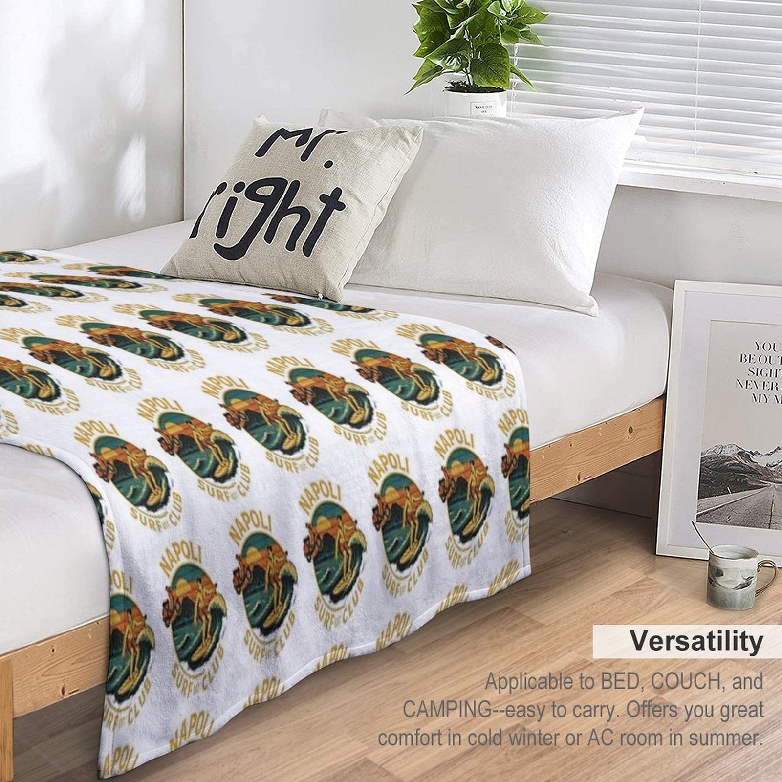 NAPOLI SURF CLUB All-season Throw Blanket