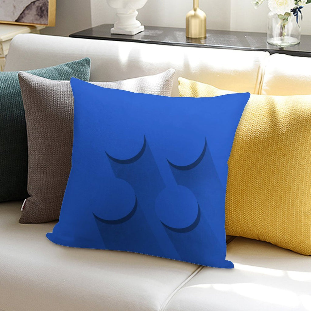 Blue Brick Soft Reinforced Edging Throw Pillow