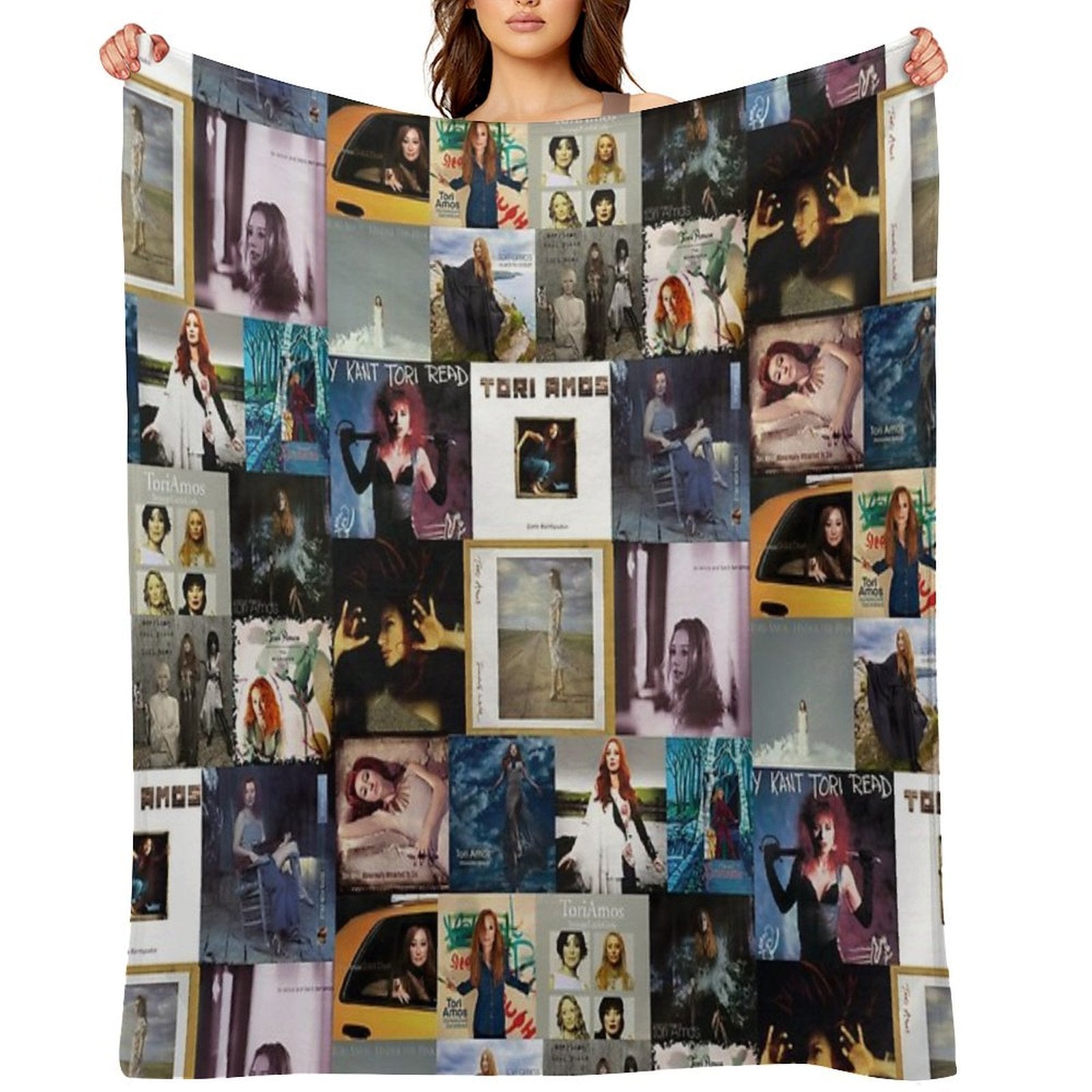 Tori Amos Album Records Collage Collection Print Gift-ready Throw Blanket