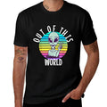 Funny Alien And UFO Space Apparel Out of This World - Unisex-Adults, Unisex-Kids - Black - - Alien-Themed - Cotton, Polyester -  Fade-proof Color T-Shirt