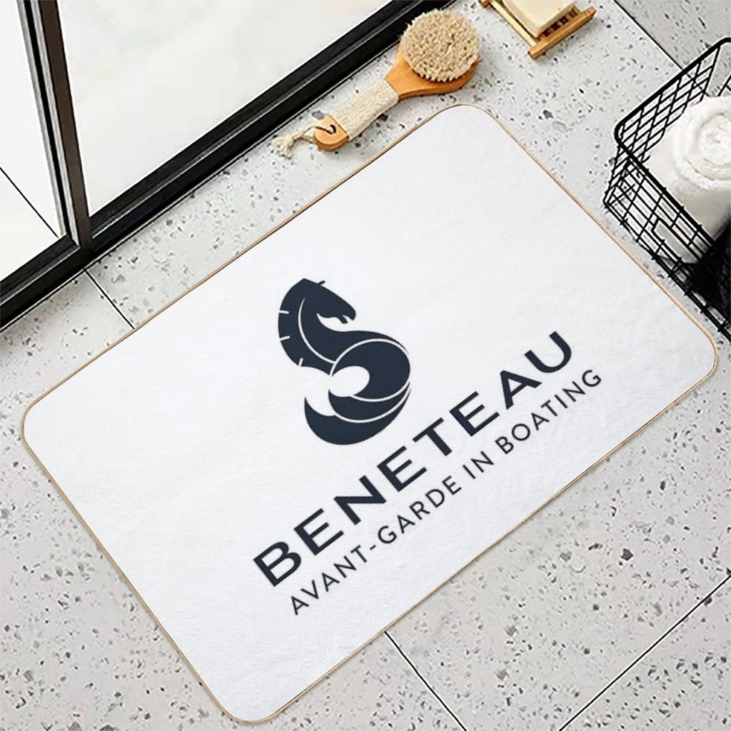 Beneteau Yachts Logo Fishing Boats  Repositionable Bath Mat