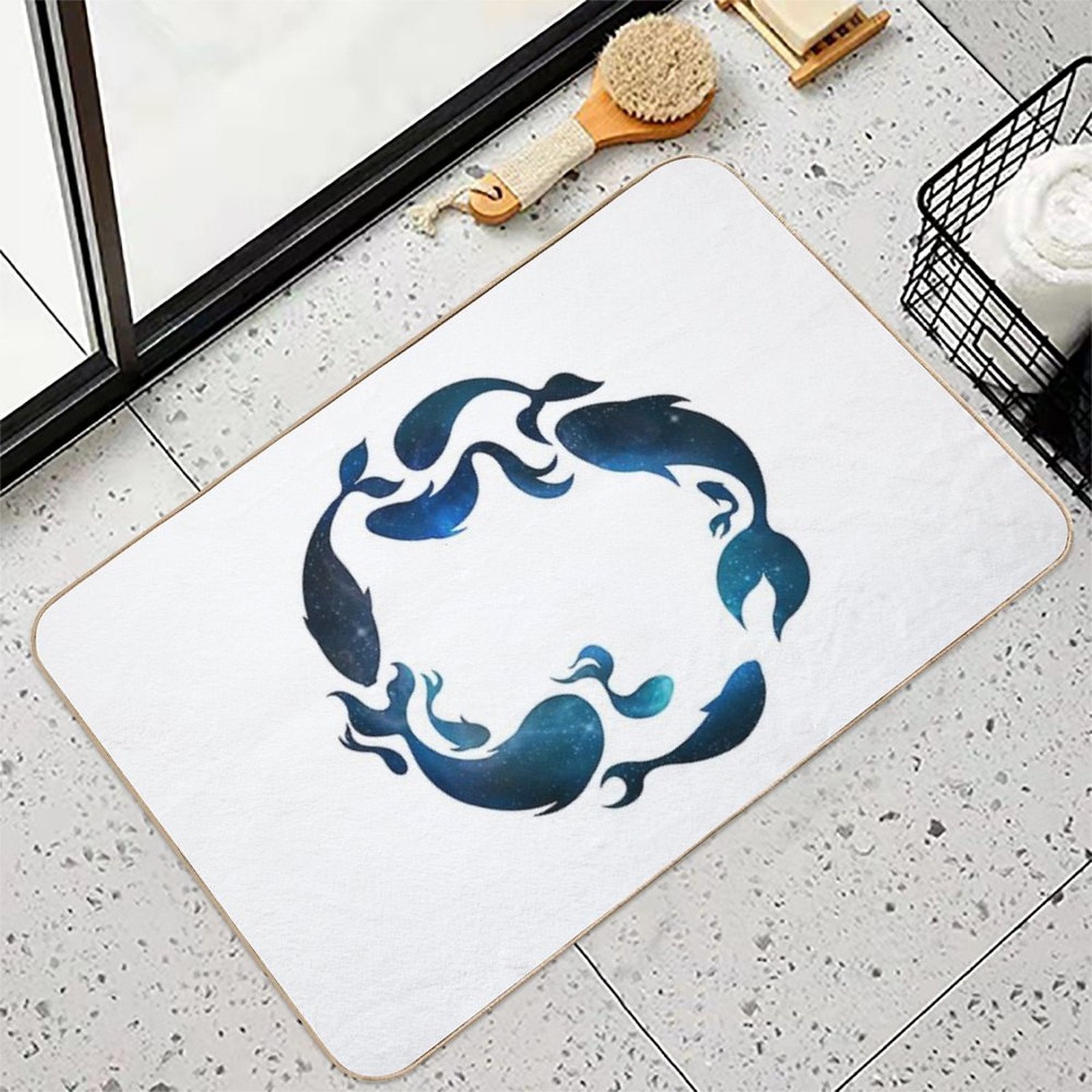 Aquatic Galaxy  Dirt-Trapping Bath Mat
