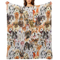 Cute Watercolor Dogs Lightweight Throw Blanket