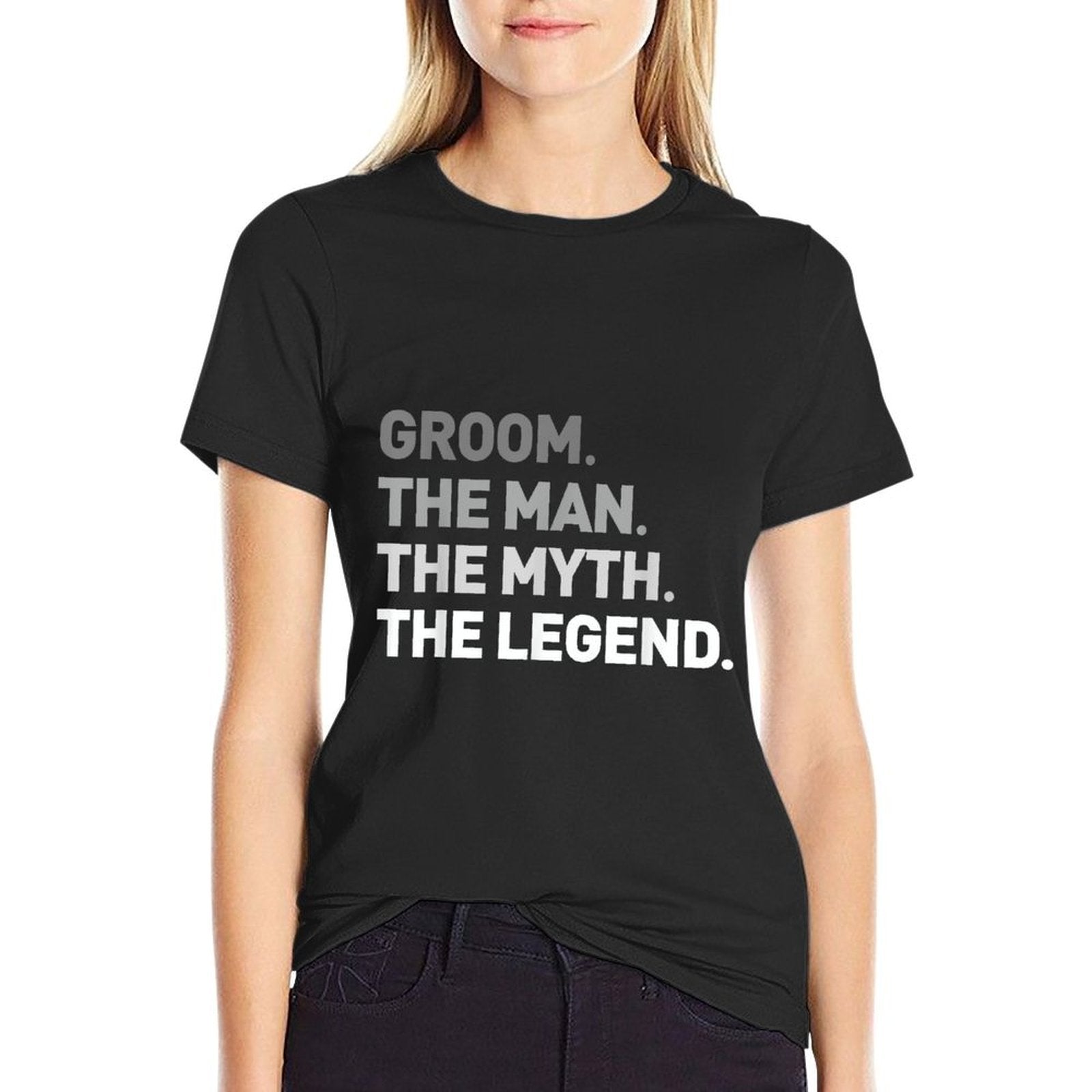 The Man Myth Legend Cool Funny Gift for Groom Gift  Wrinkle-resistant T-Shirt