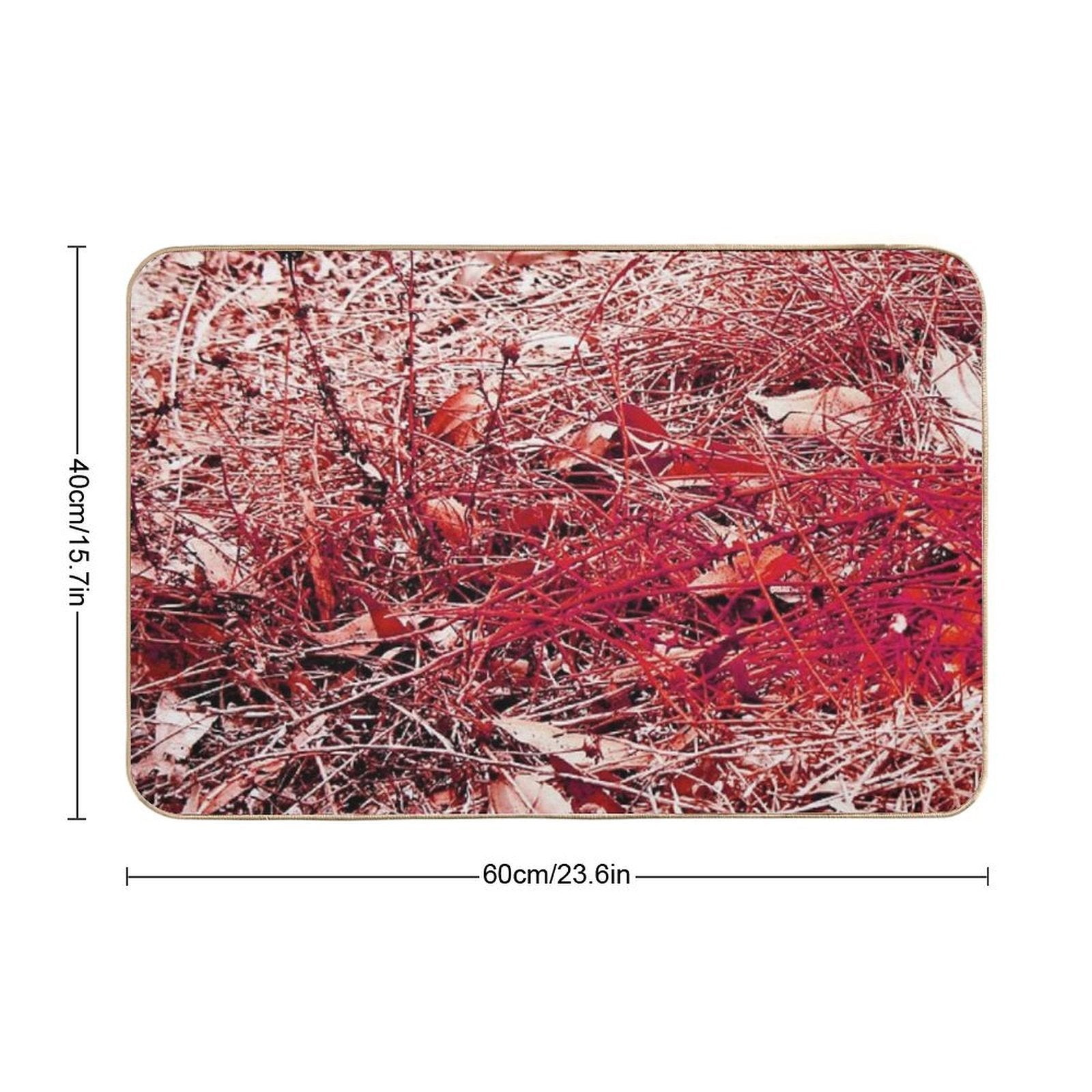 Red Nature  High-Traffic Bath Mat