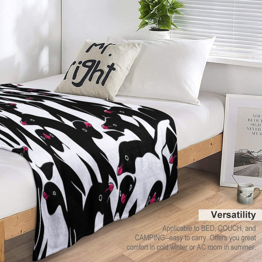 Meanwhile Penguins II Travel-friendly Throw Blanket