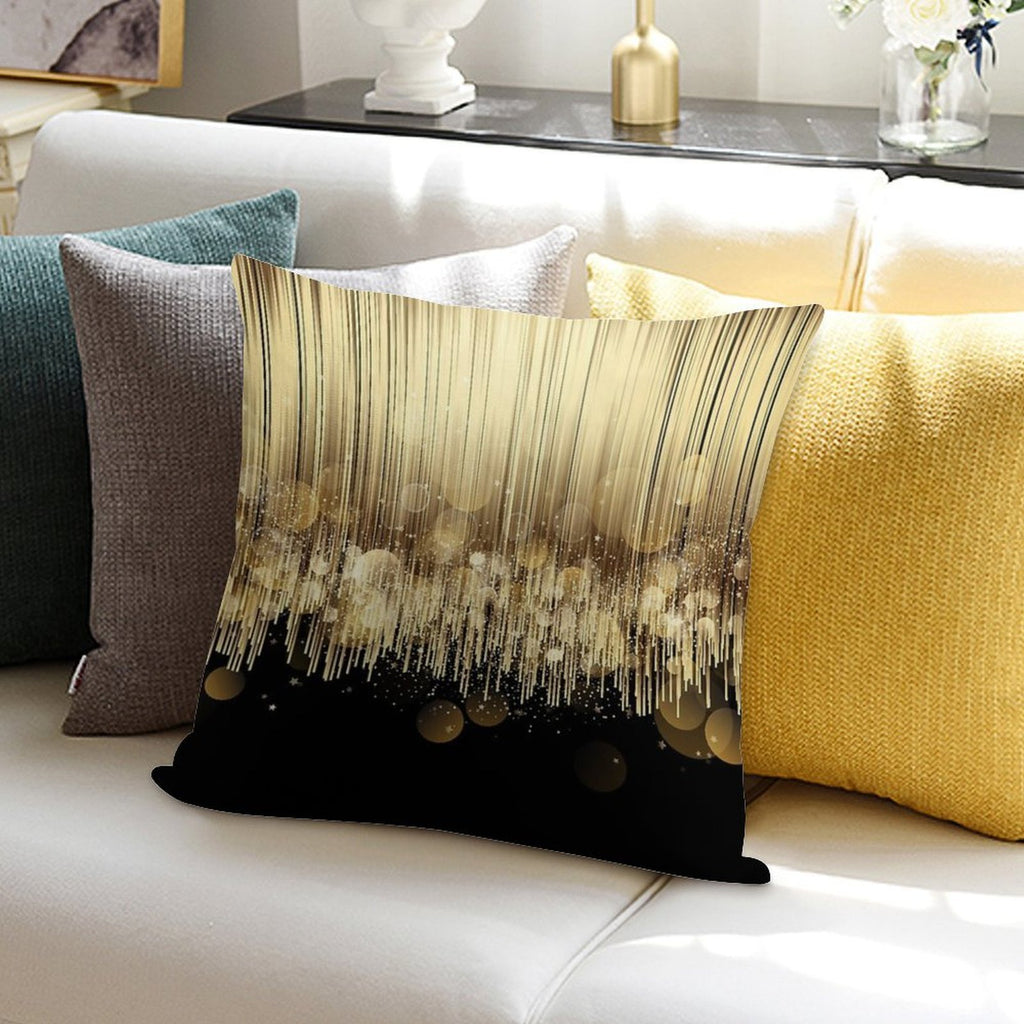 Black And Gold Soft Gift Ready Throw Pillow