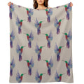 Harmonious Hummingbird Sustainable Throw Blanket