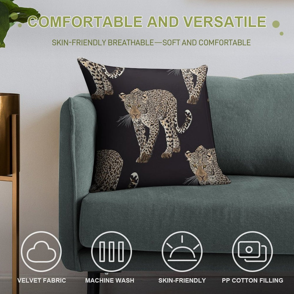 Leopard Soft Warmth Comfort Throw Pillow