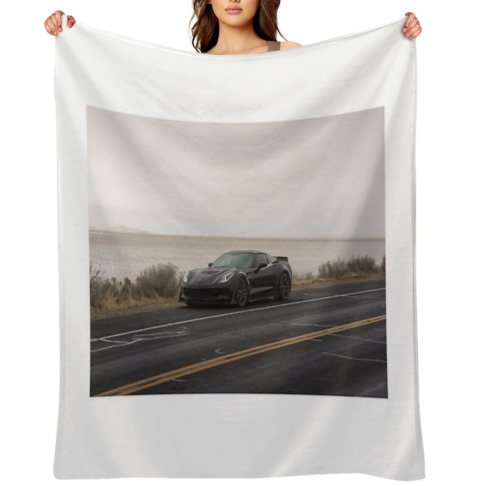 Corvette C7 Z06 Plush Throw Blanket