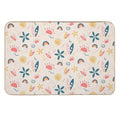Summer Pattern - Surf, Sun And Rainbow!  Easy Maintenance Bath Mat