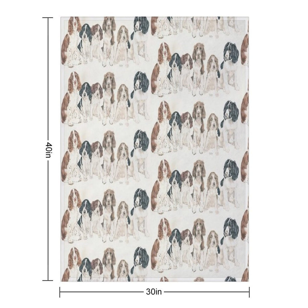 English Springer Spaniel Puppies All-season Throw Blanket