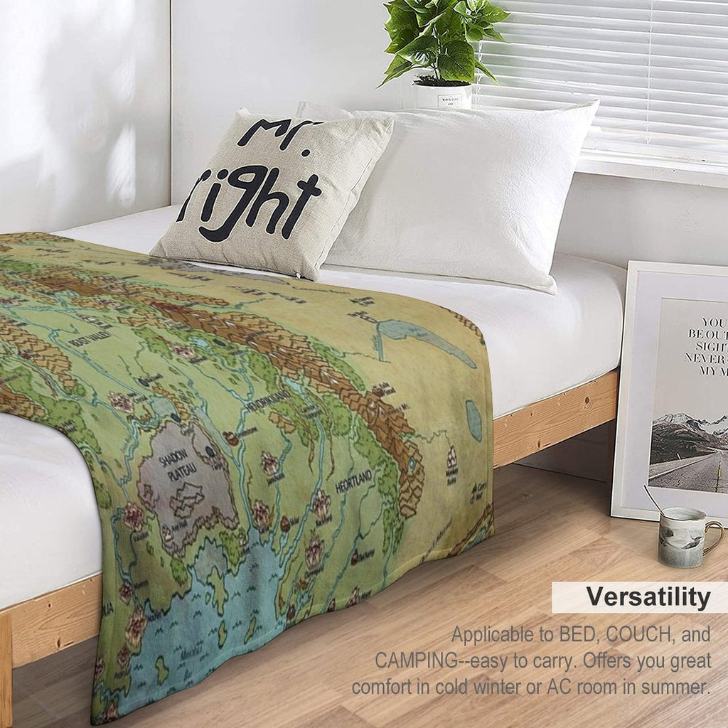 Dragon Pass And Prax Map by Darya Makarava Eco-conscious Throw Blanket