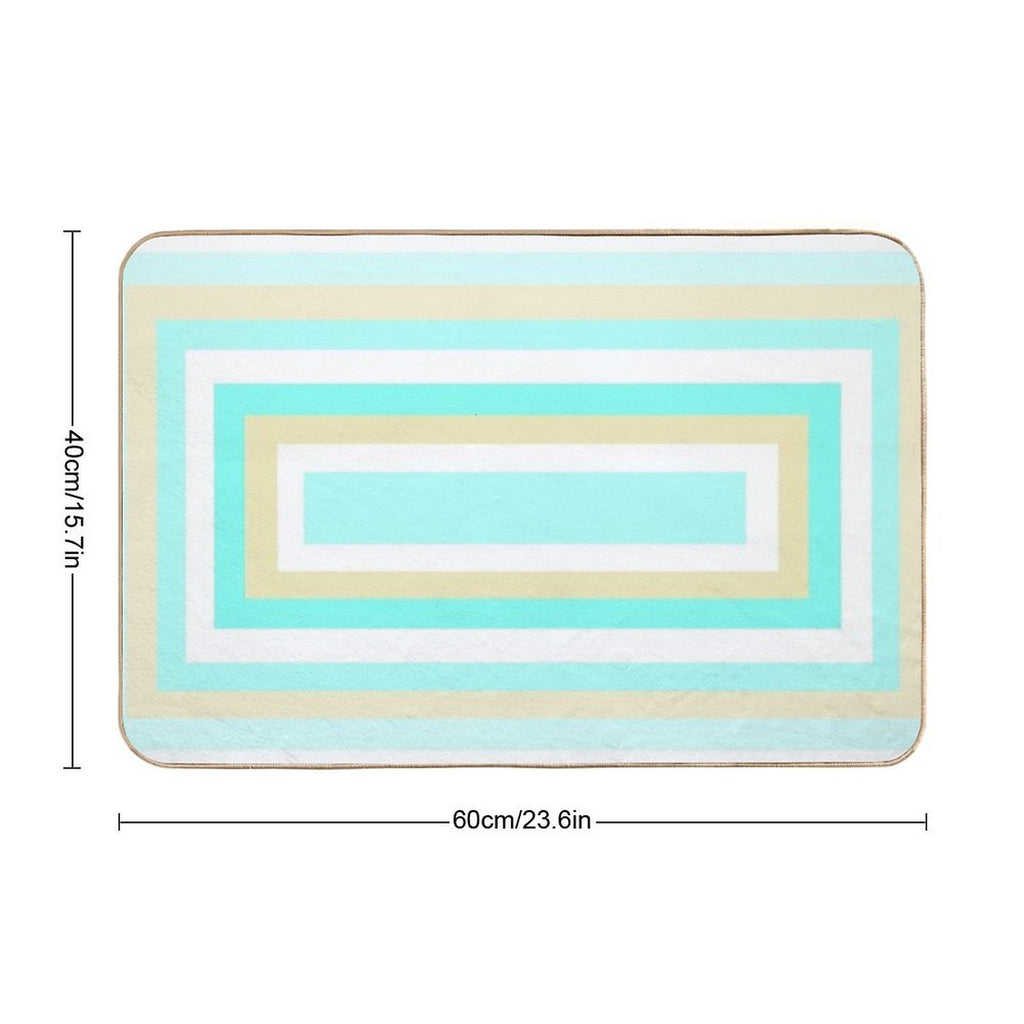 Blue Teal Aqua  Versatile Bath Mat