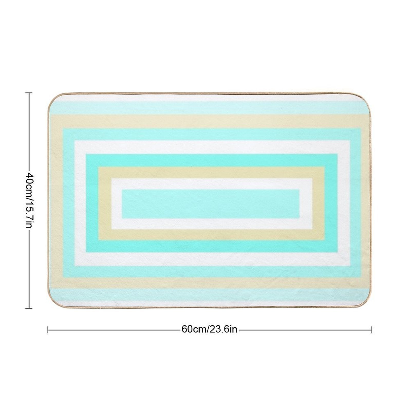 Blue Teal Aqua  Versatile Bath Mat