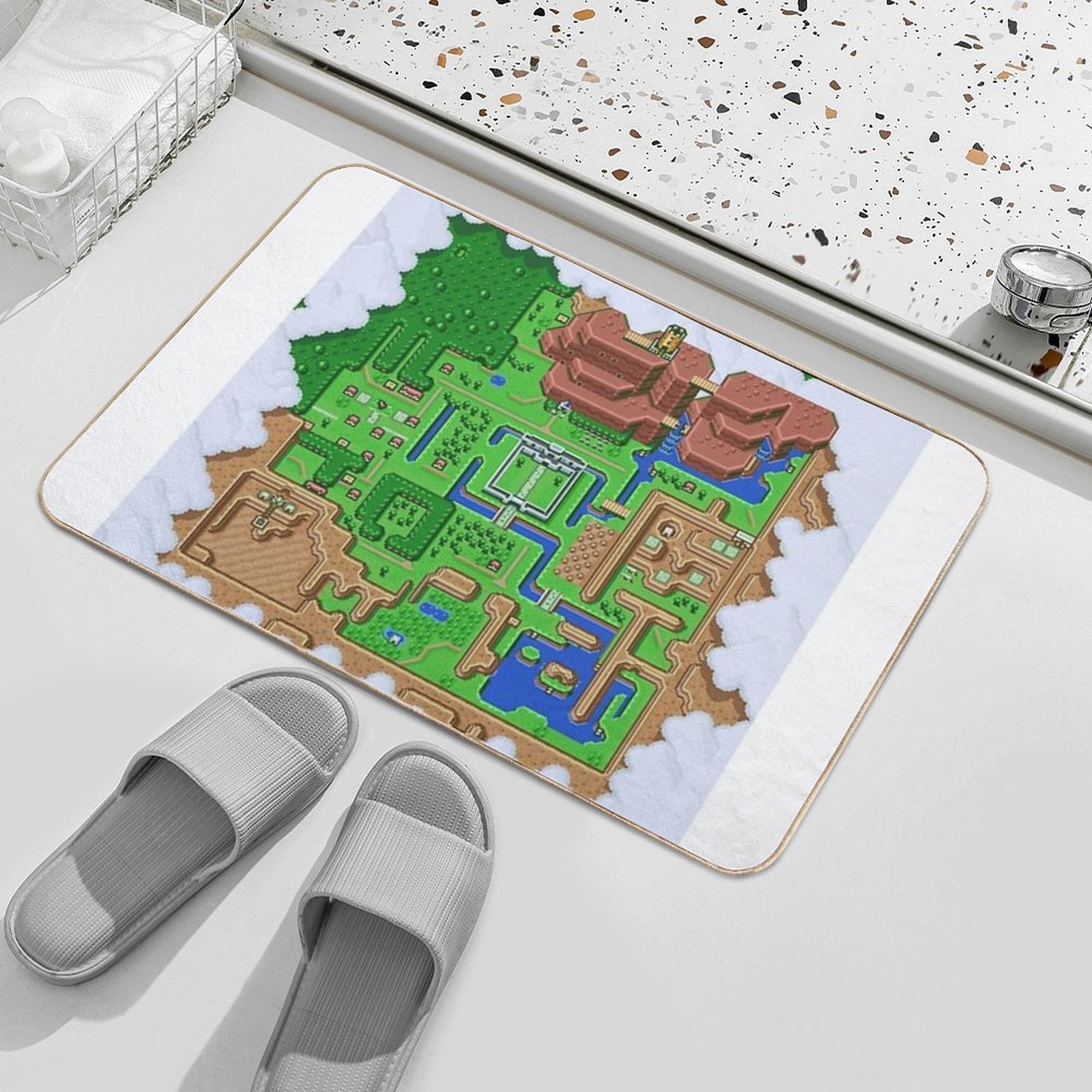 LttP World Map  Easy Maintenance Bath Mat