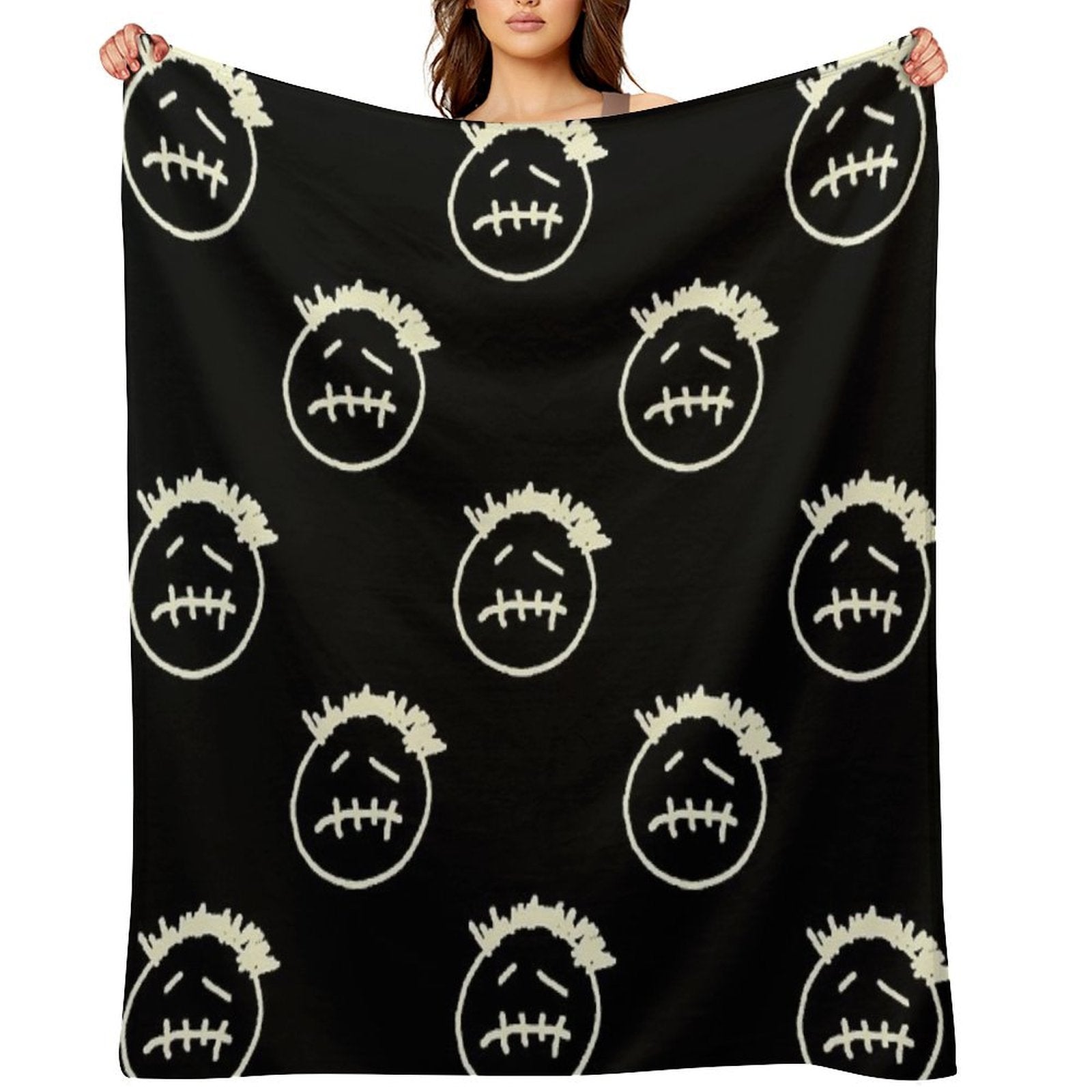 Cactus Jack Face Machine-washable Throw Blanket