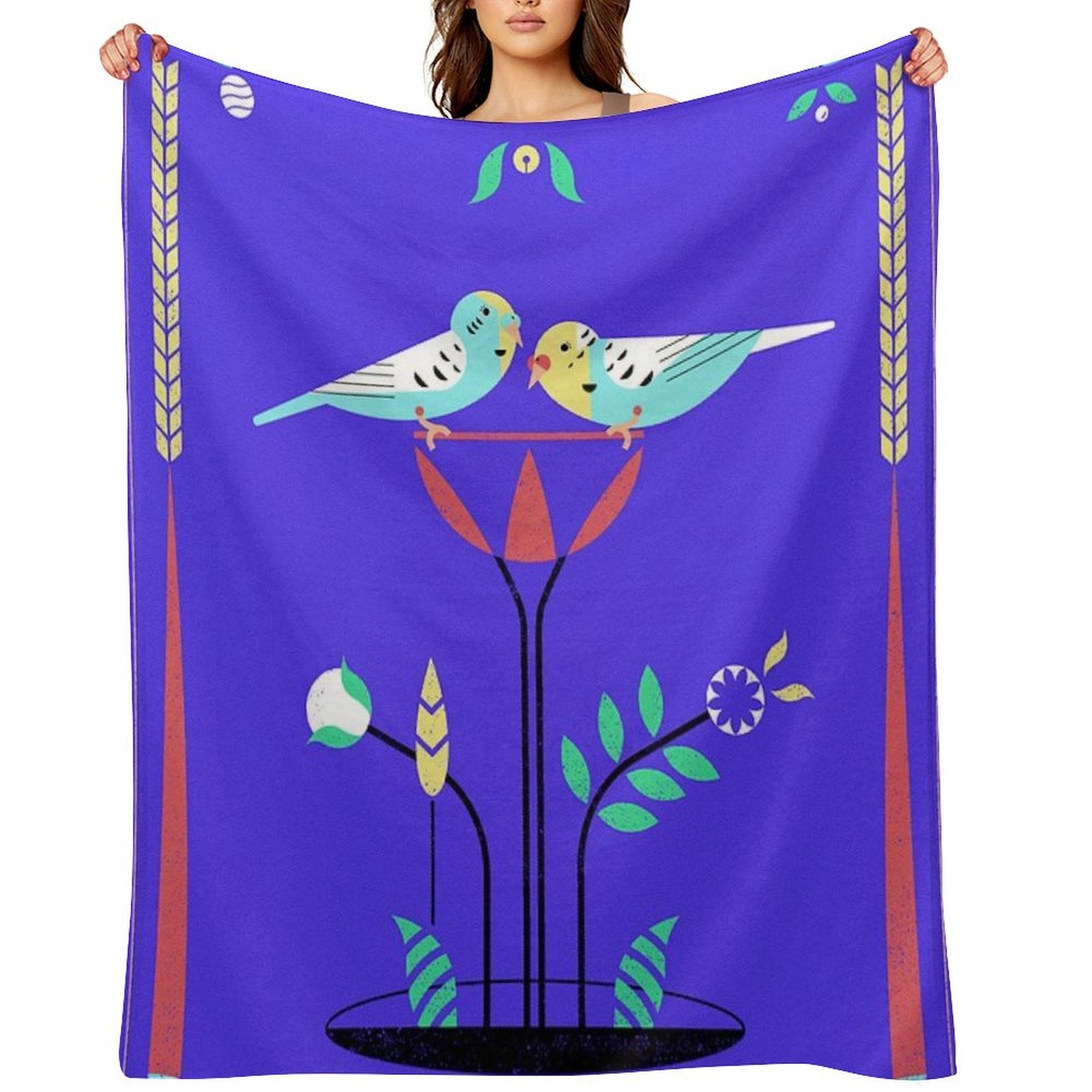 Dumpling And Roughy's Harper Party Wrinkle-free Throw Blanket