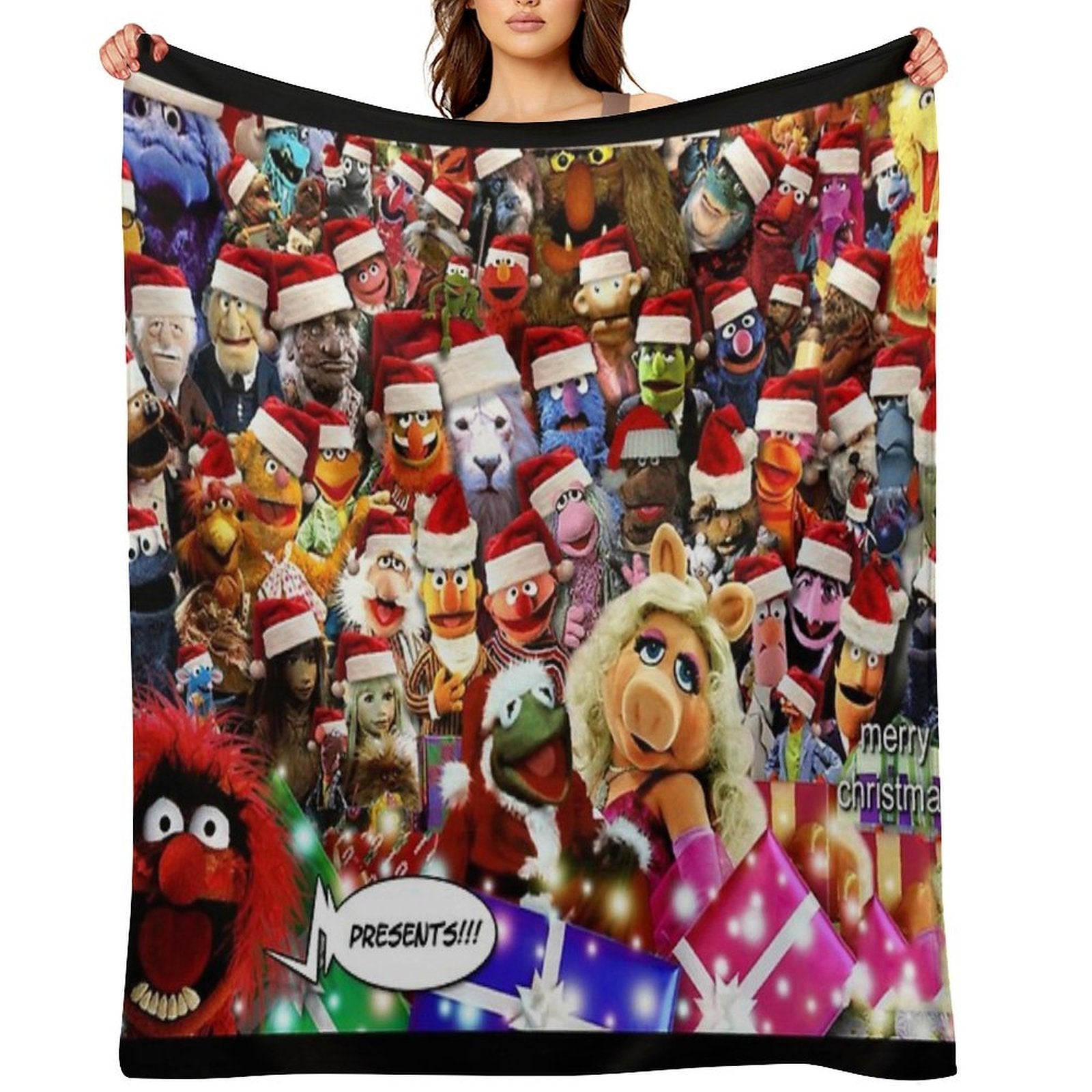 The Muppets Christmas All Character Group Shrink-resistant Throw Blanket