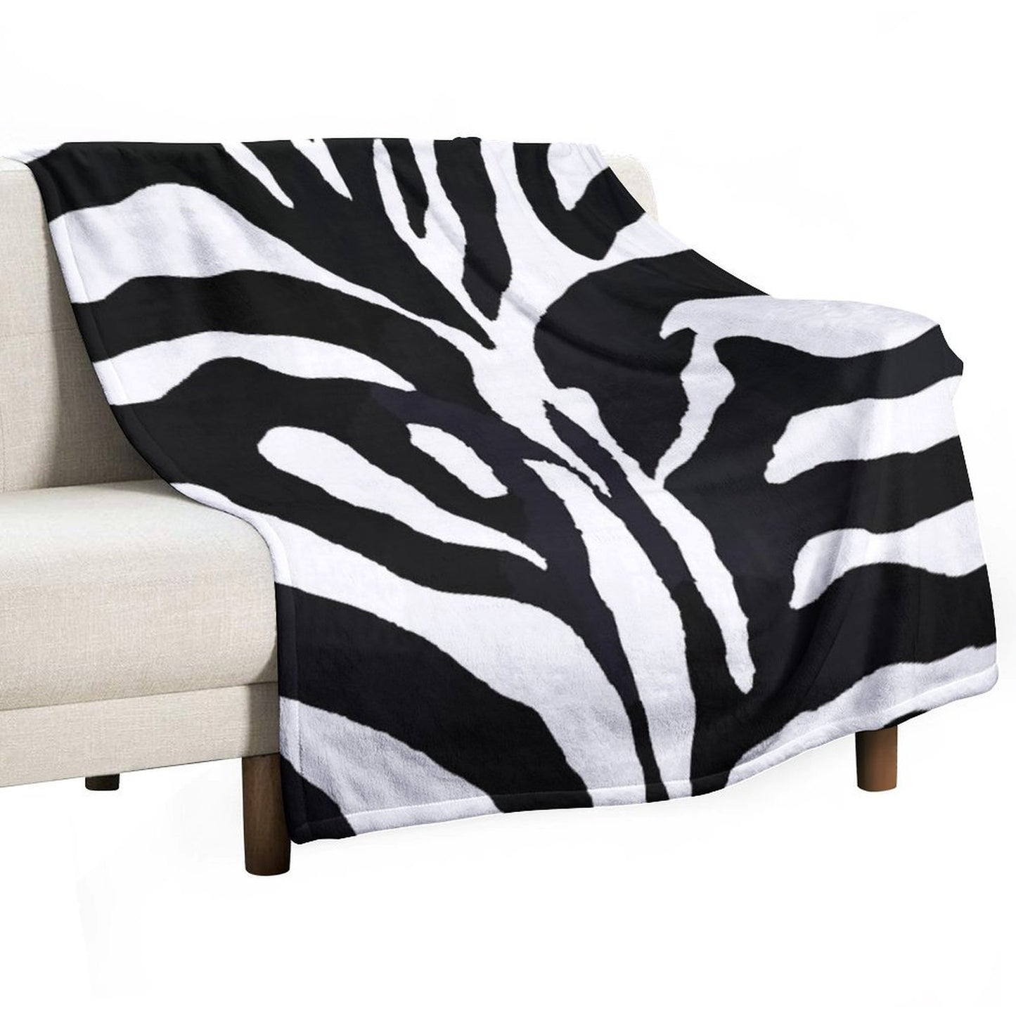 Zebra Print Travel-friendly Throw Blanket