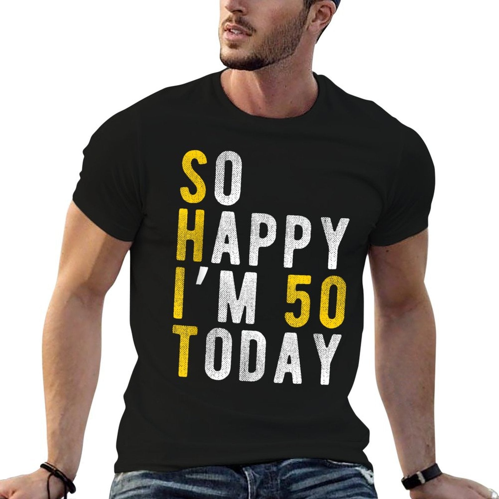 So Happy I'm 50 Years Old Funny 50th Birthday Party Outfit  Classic T-Shirt