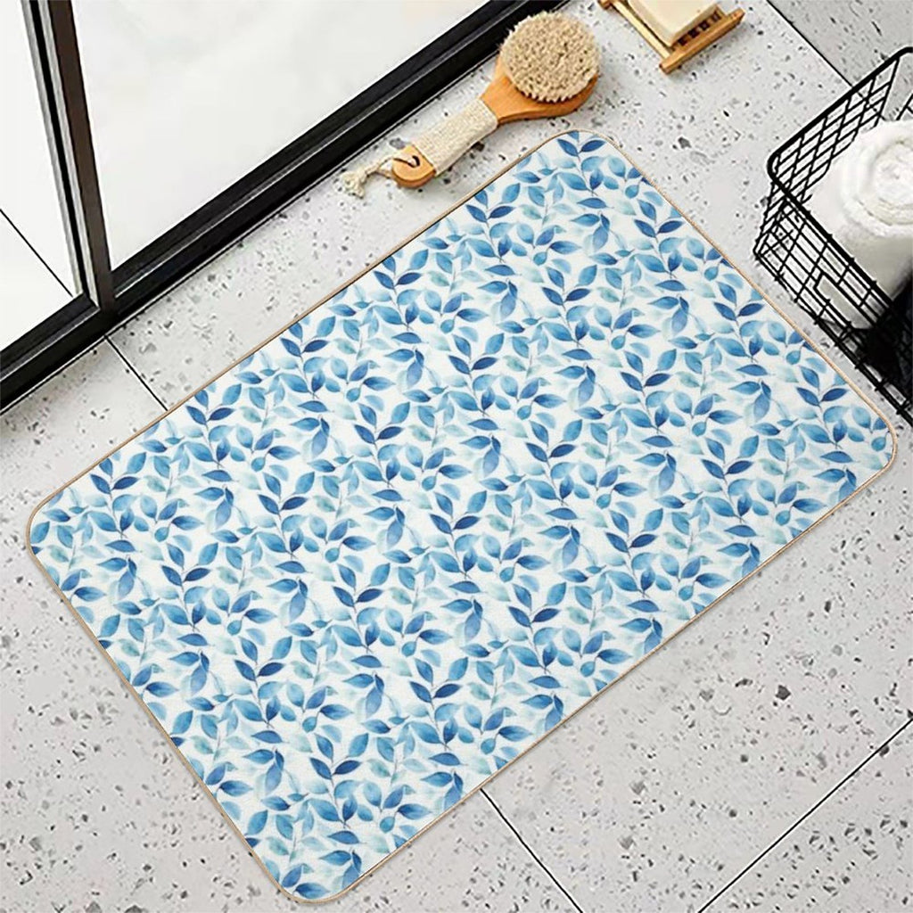Floral Blue, Poetic Escape  Versatile Bath Mat